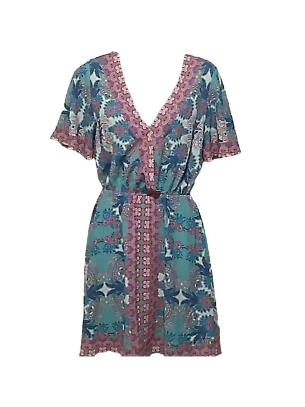 Flying Tomato Boho Print Mini Dress